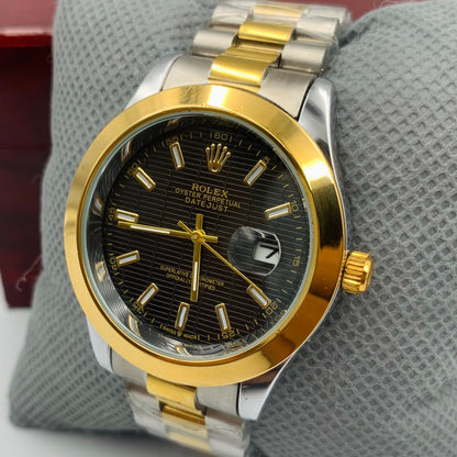 Rolx Milgauss Twotone Black Datejust Watch