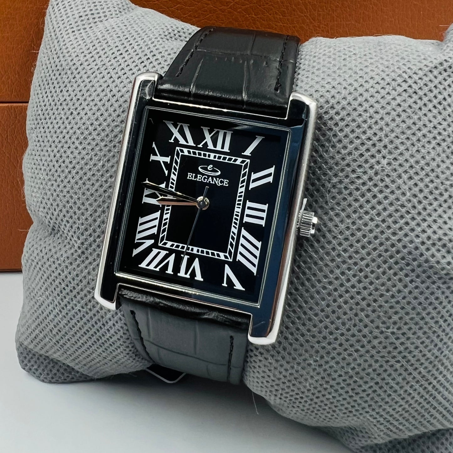 Elegance Silver Black Watch
