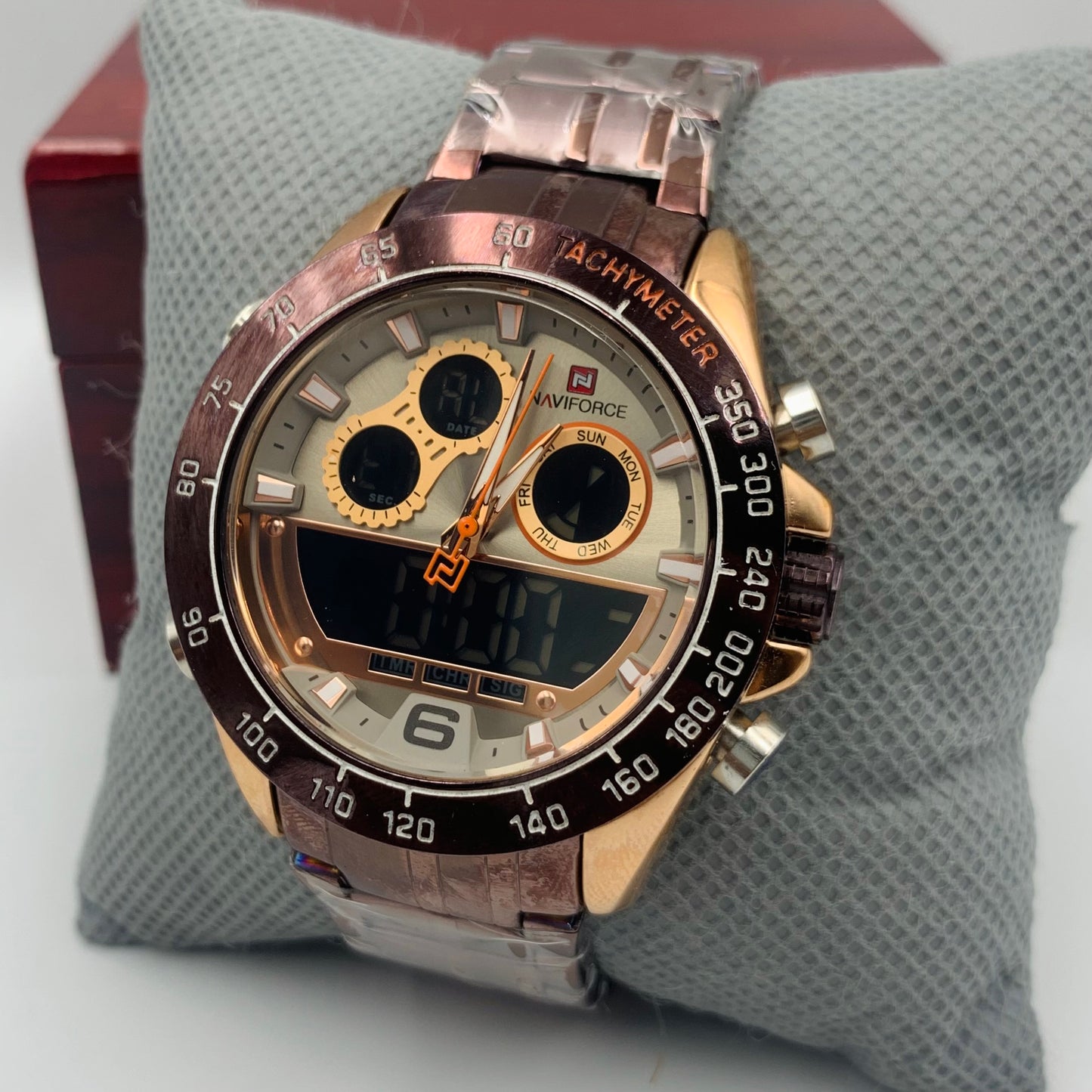 Naviforce Brown Twotime Watch
