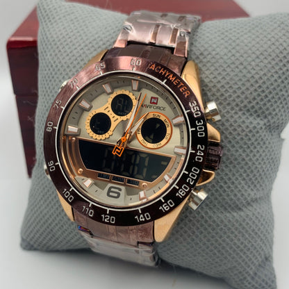 Naviforce Brown Twotime Watch