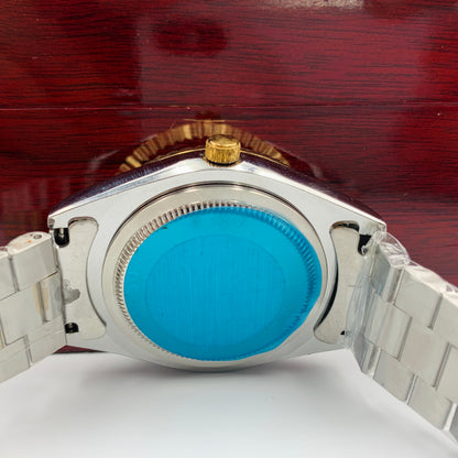 Rolx Twotone Green Full DayDate Watch
