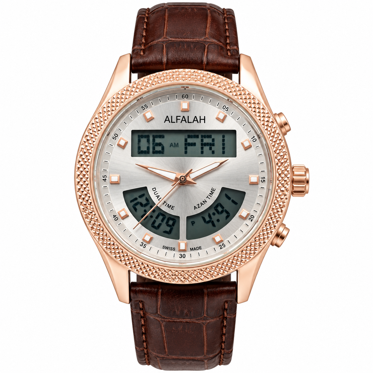 Alfalah Brown Strap Watch
