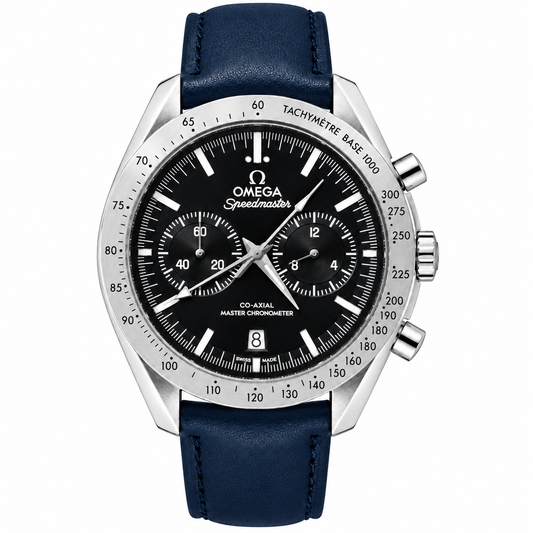 Omega Speedmaster Chronograph Blue Black Strap Watch
