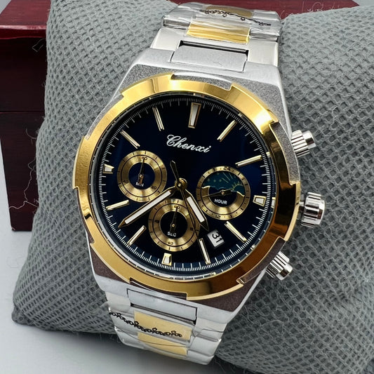 Chenxi Chain Twotone Blue Watch