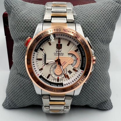 Tag Grand Carrera Ring Twotone White Watch