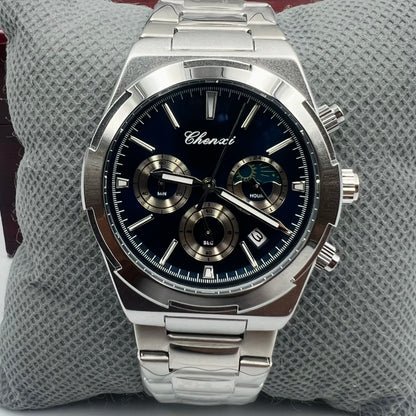 Chenxi Chain Silver Blue Watch