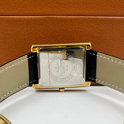 Elegance Golden White Black Watch