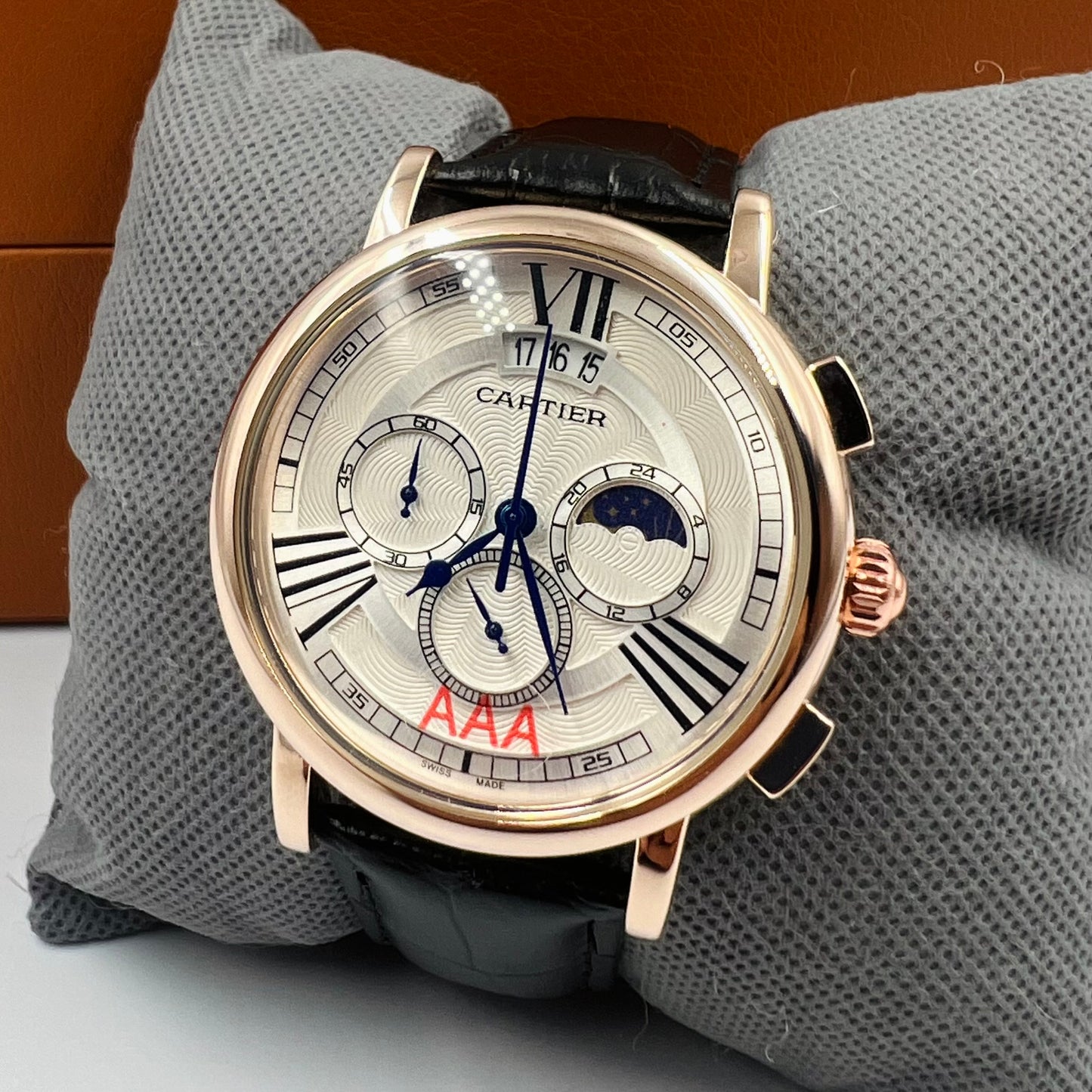 Cartie Chronograph SunMoon Quartz Black Watch