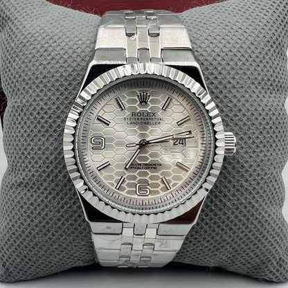 Rolx Landweller New Full Silver Watch