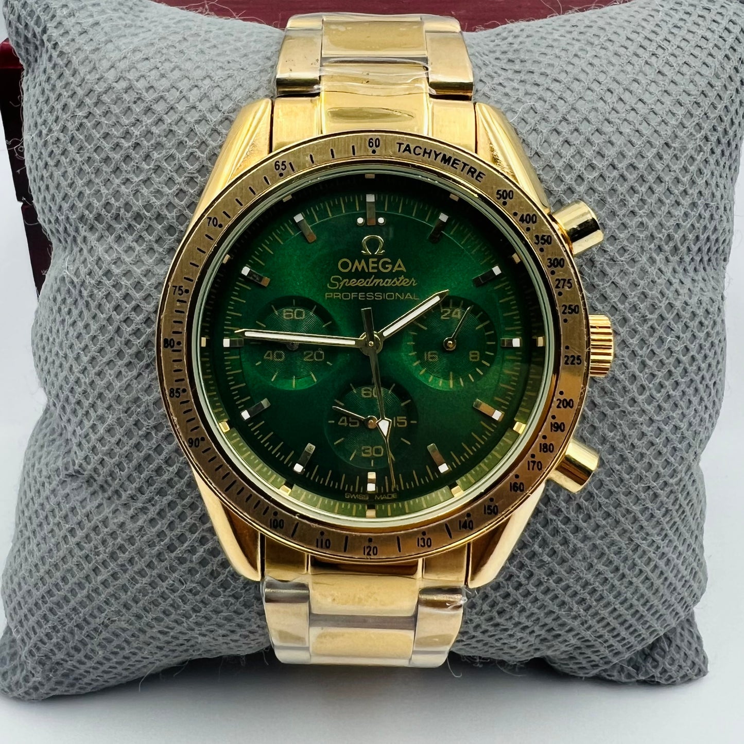 Omega Chain Golden Green Watch