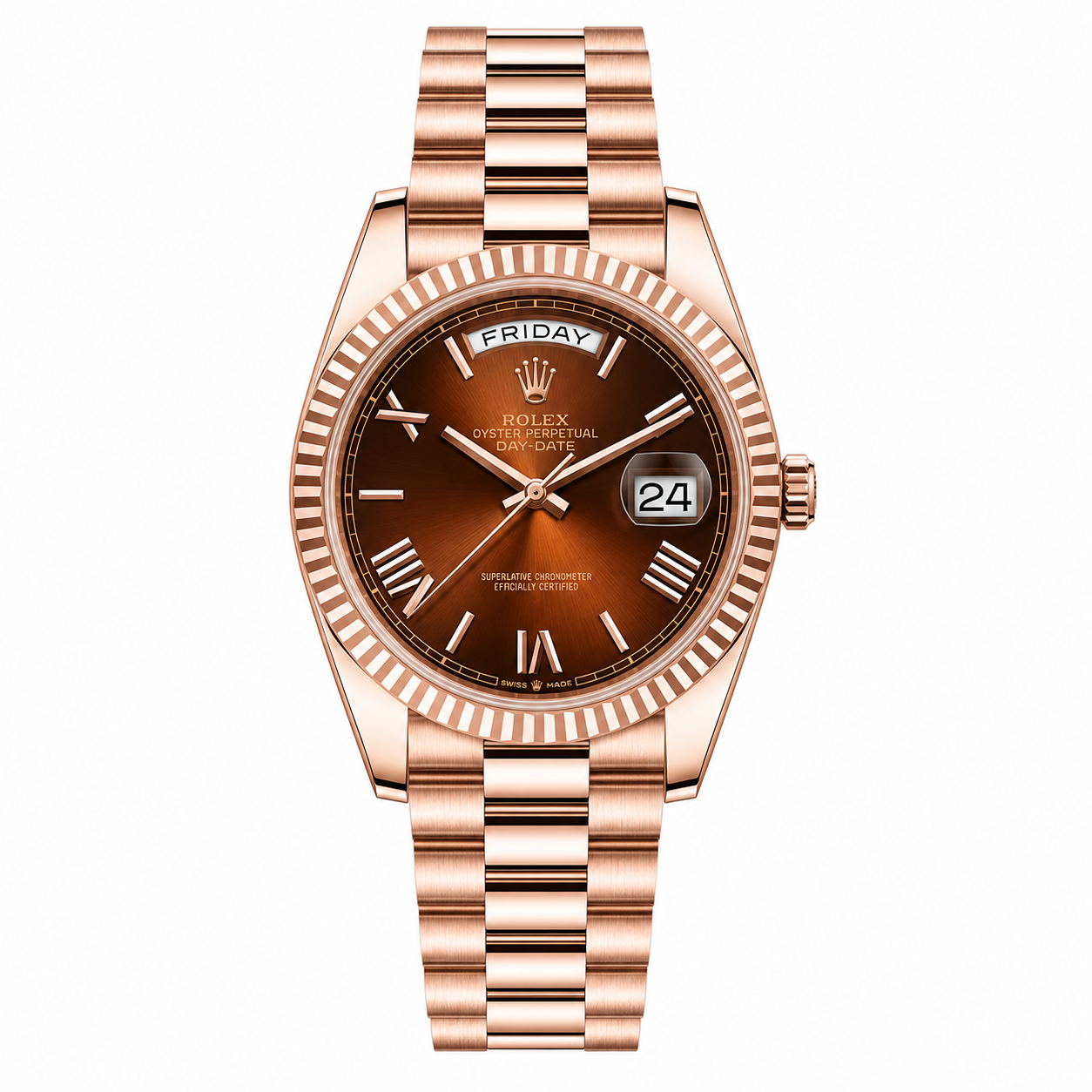 Master AAA Rolx DayDate Copper Roman Automatic Watch