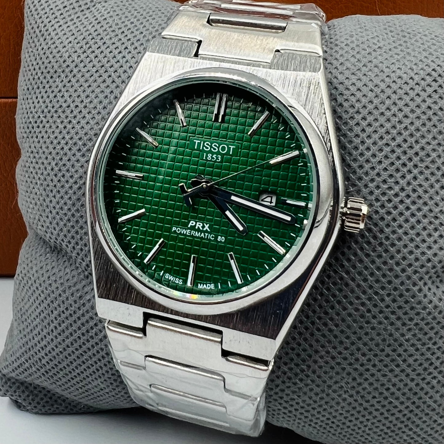 Tissot PRX Silver Green Watch