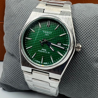 Tissot PRX Silver Green Watch