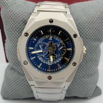 Hub Black Silver Watch