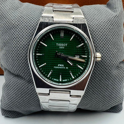 Tissot PRX Silver Green Watch