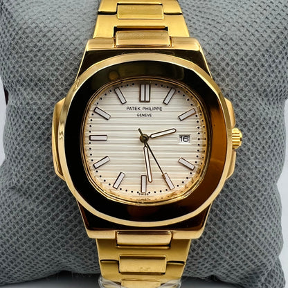 Patek Golden White Watch