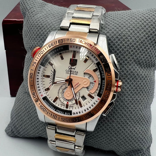 Tag Grand Carrera Ring Twotone White Watch