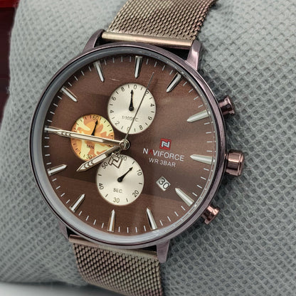 Naviforce Chrono Brown Watch