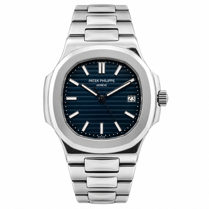 Patek Silver Blue Watch
