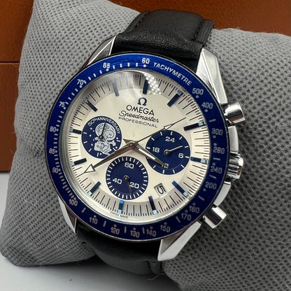 Omega Speedmaster Chronograph Blue Patta Watch