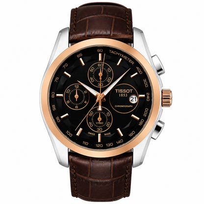 Tissot 1853 Twotone Black Brown Watch