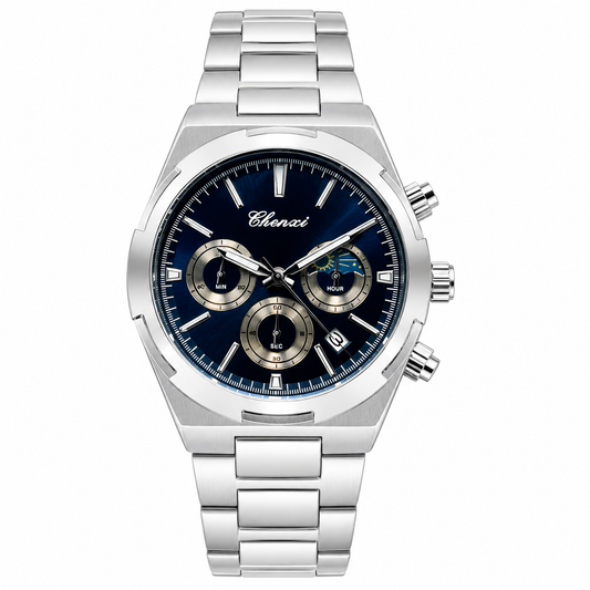 Chenxi Chain Silver Blue Watch