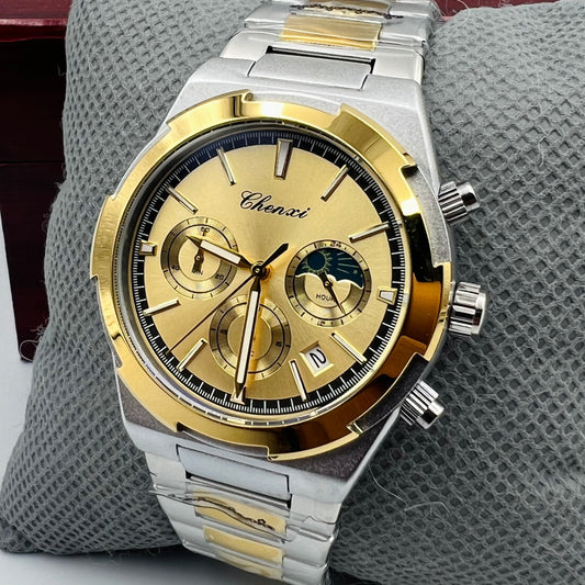 Chenxi Chain Twotone Golden Watch