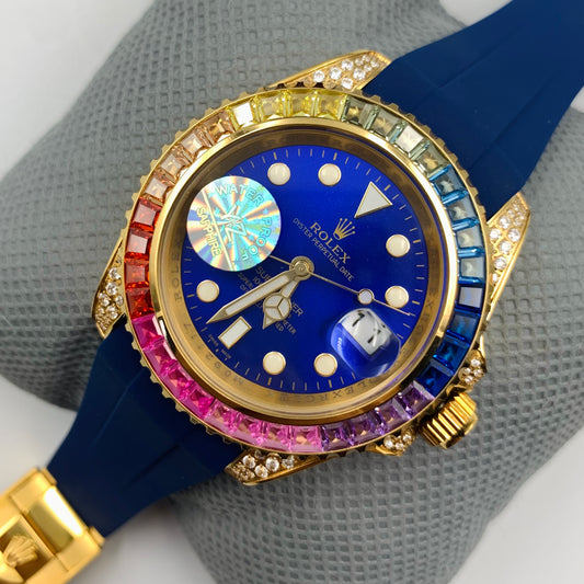 Rolx Rainbow Diamond Watch