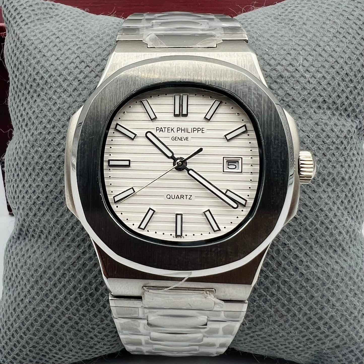 Patek Quartz Master Silver White Watch