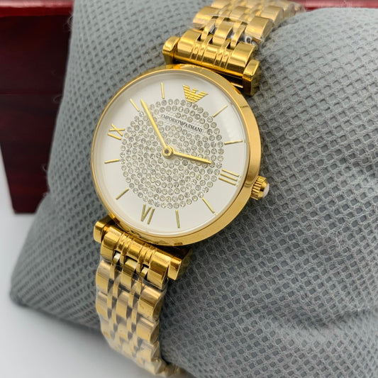 EMP Armani Full Golden Stone Ladies Watch
