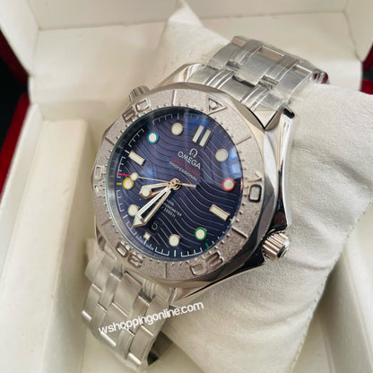 Seamaster Silver Blue Automatic Watch