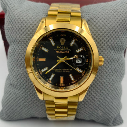 Rolx Golden Black Milgauss Watch