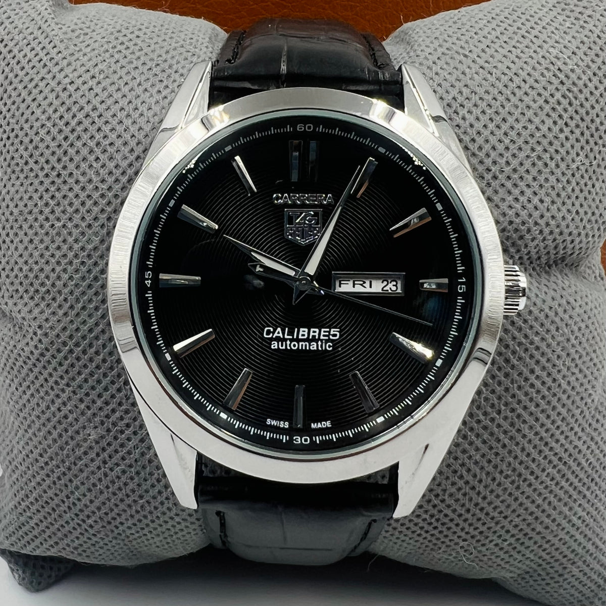 Tag Heuer Silver Black DayDate Watch