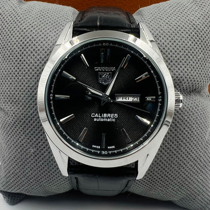 Tag Heuer Silver Black DayDate Watch