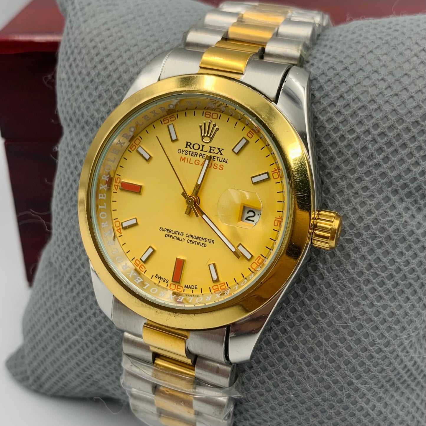 Rolx Twotone Golden Milgauss Watch