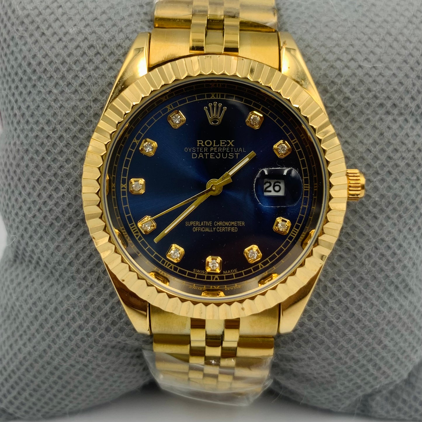 Rolx Full Golden Blue Jublie Datejust Watch