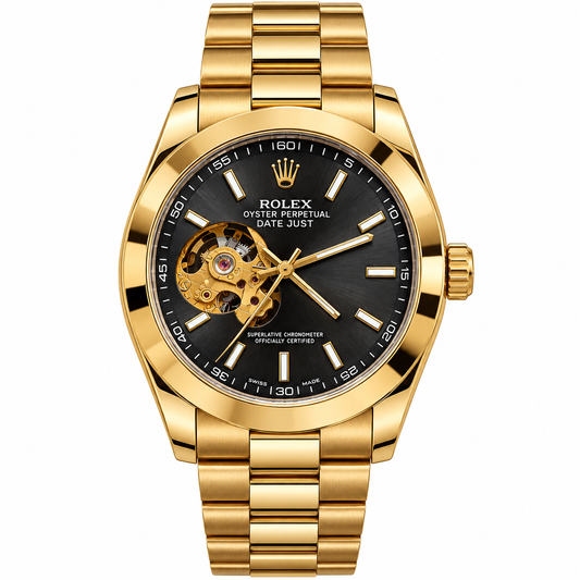 Golden Black Automatic Watch