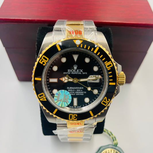 Master Submariner Twotone Black Automatic Watch