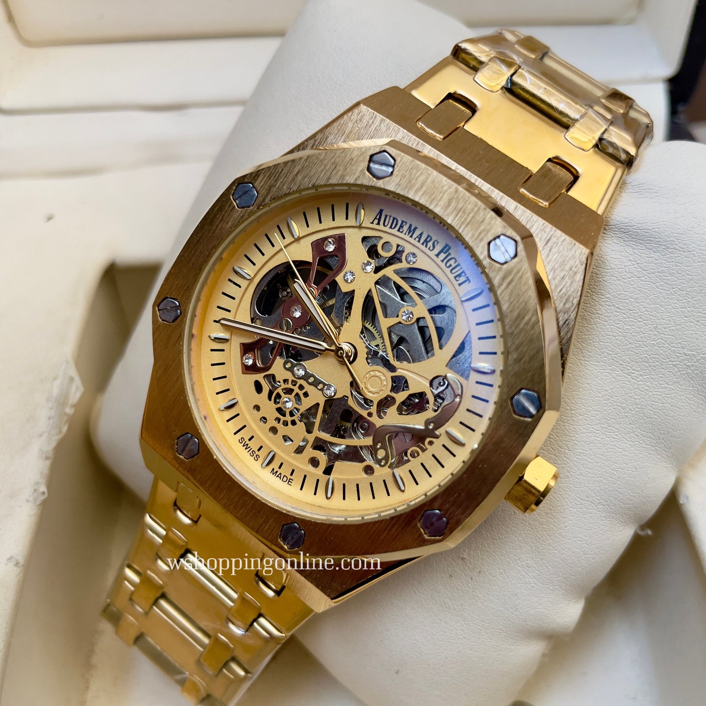 AP Full Golden Automatic Skeleton Watch