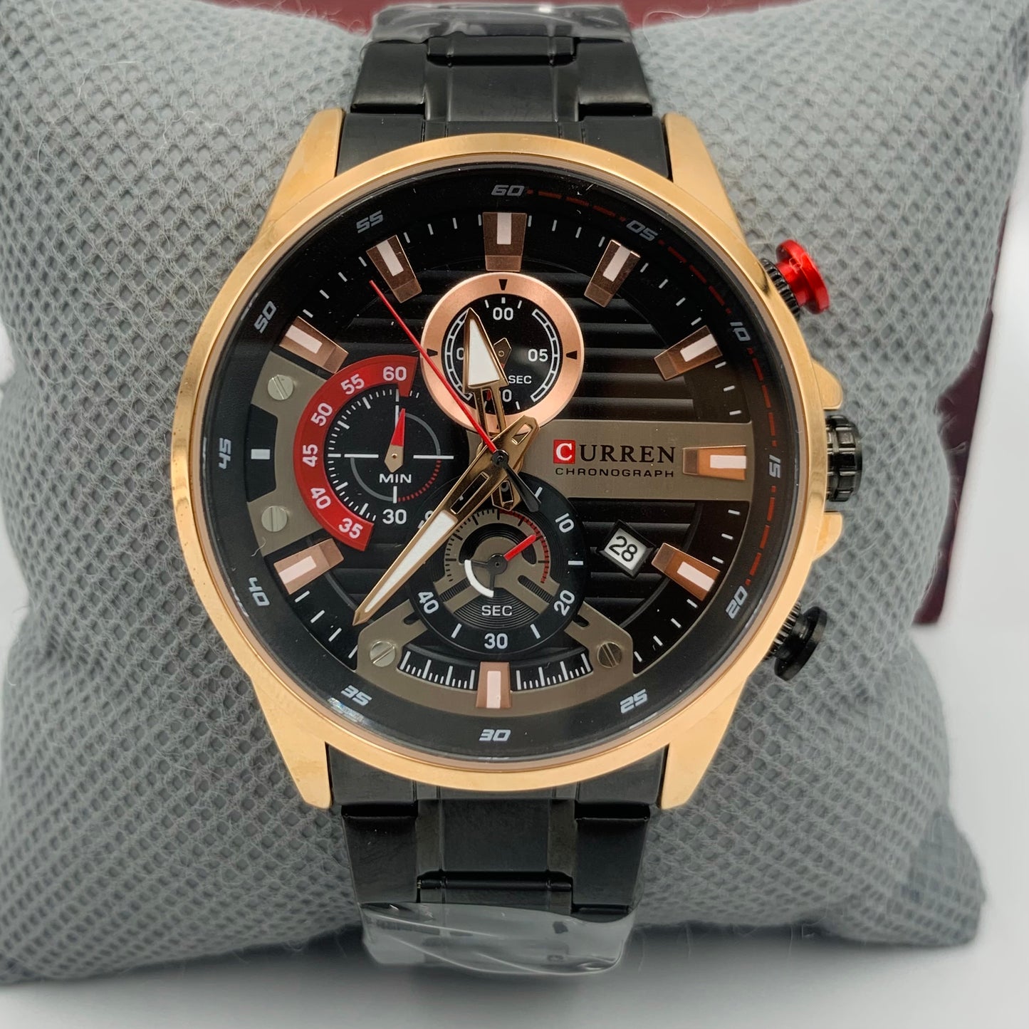 Curren Twotone Black Chrono Working