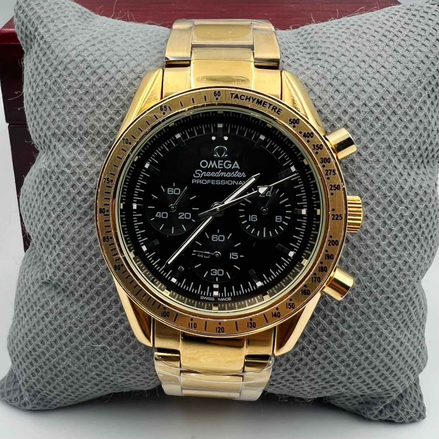 Omega Chain Golden Black Watch