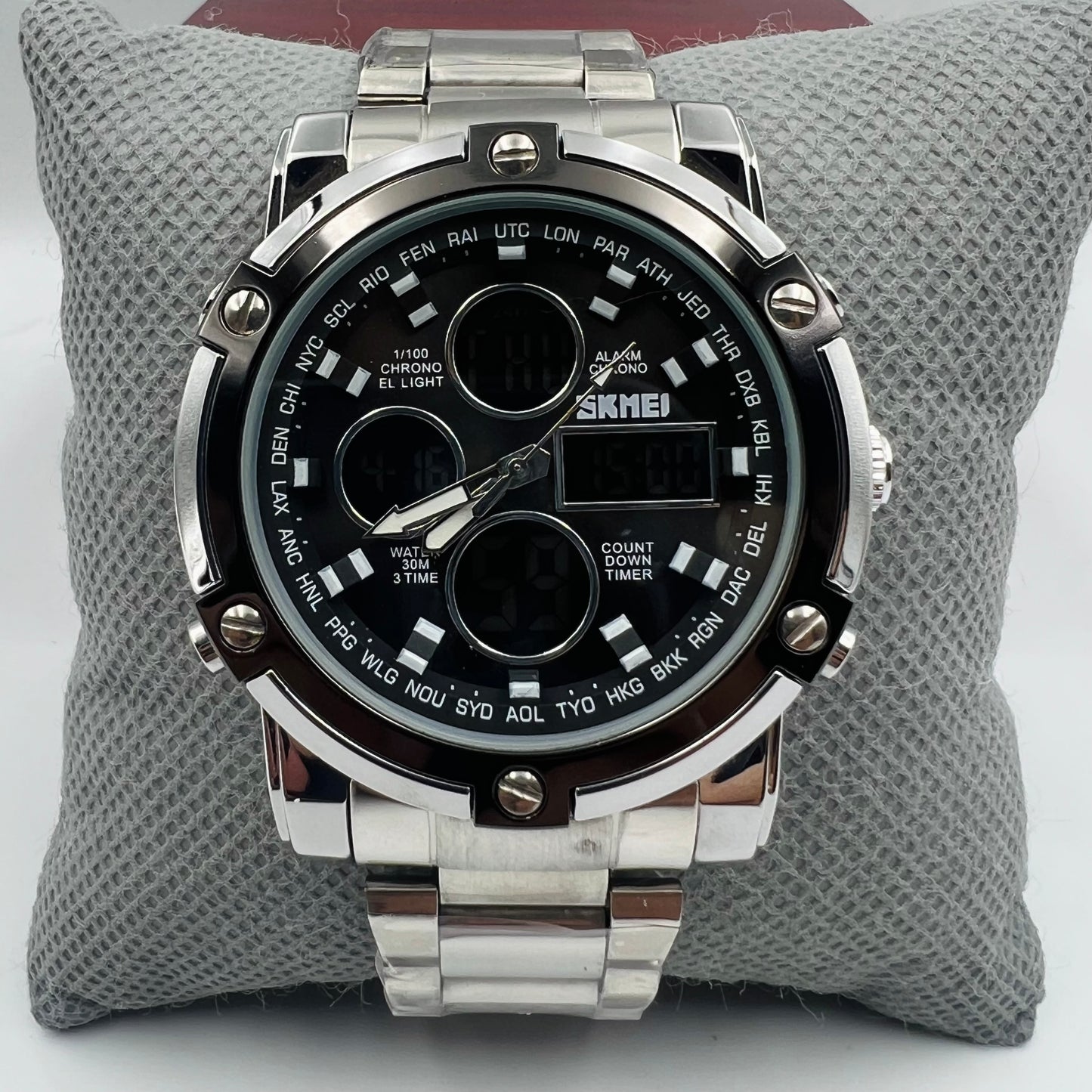 Skmei Twotone Silver black Watch