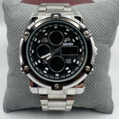 Skmei Twotone Silver black Watch
