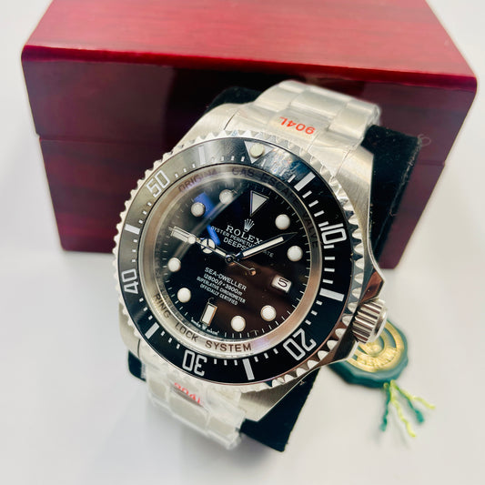Master DeepSea Silver Black Automatic Watch