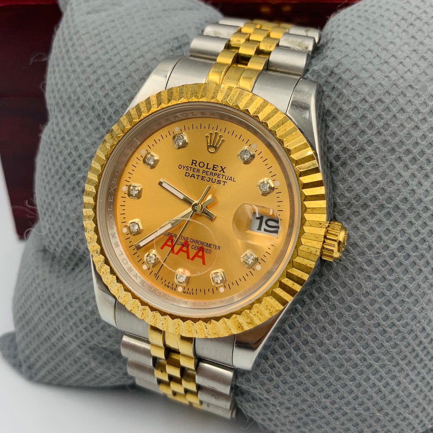 Rolx Twotone Golden Datejust Watch