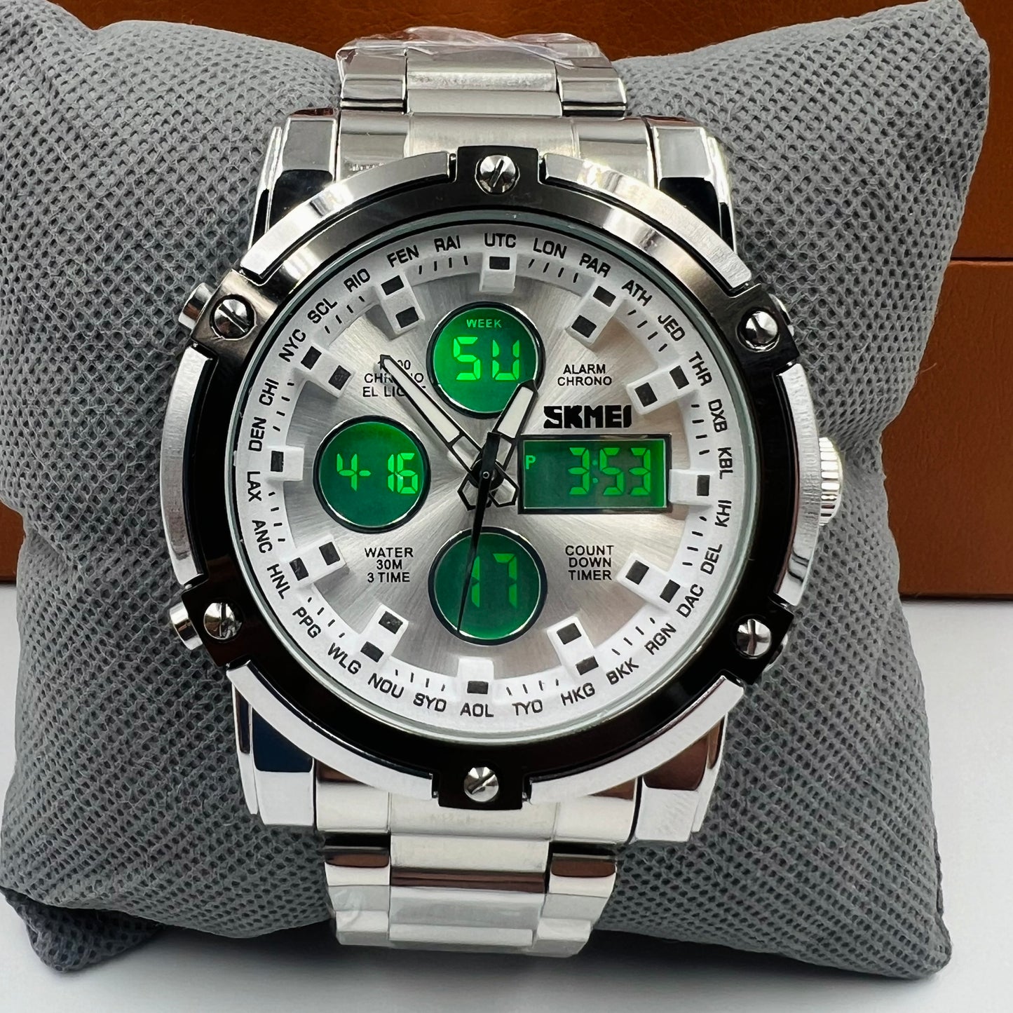 Skmei Twotone Silver White Watch