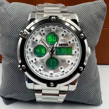 Skmei Twotone Silver White Watch