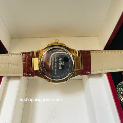 SeaStar Golden Brown Leather Original Watch