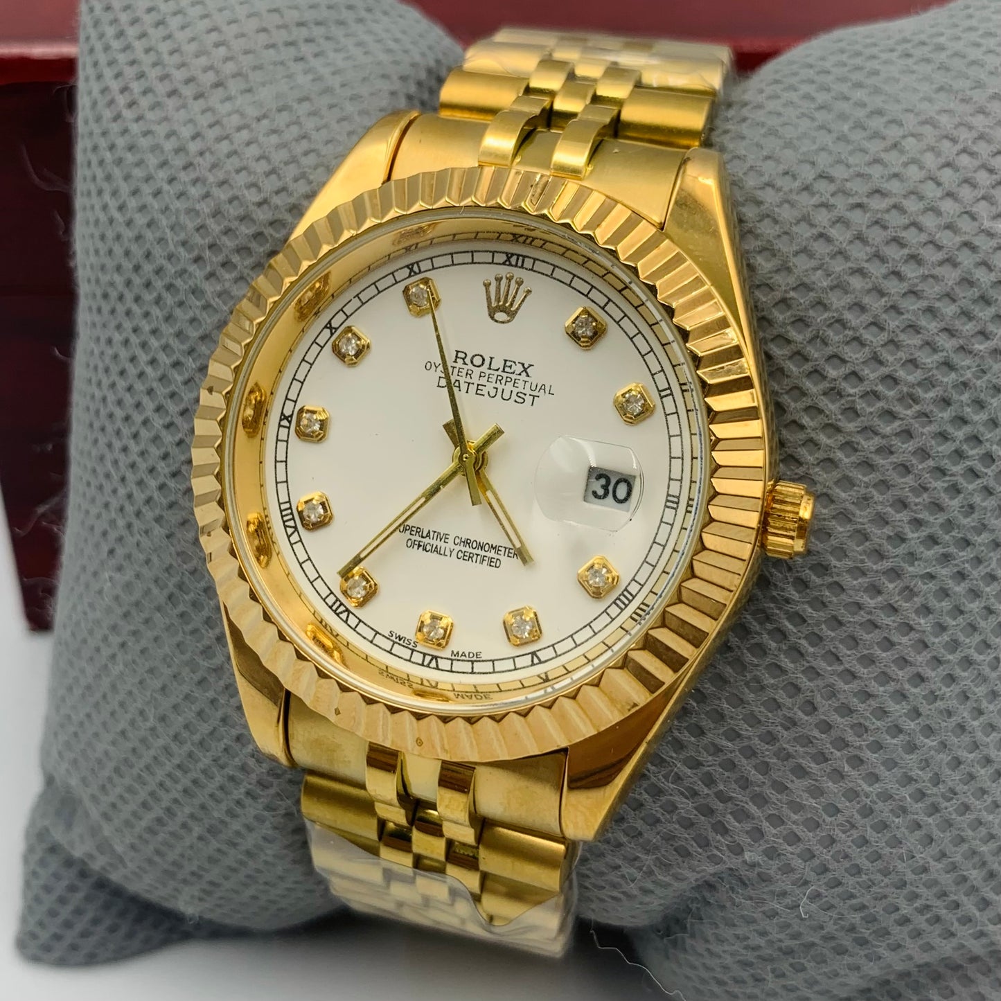 Rolx Full Golden White Jublie Datejust Watch
