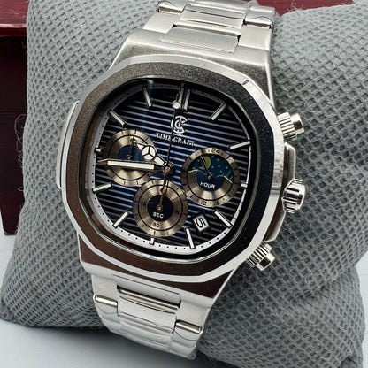 TimeCraft Chain Silver Blue Watch